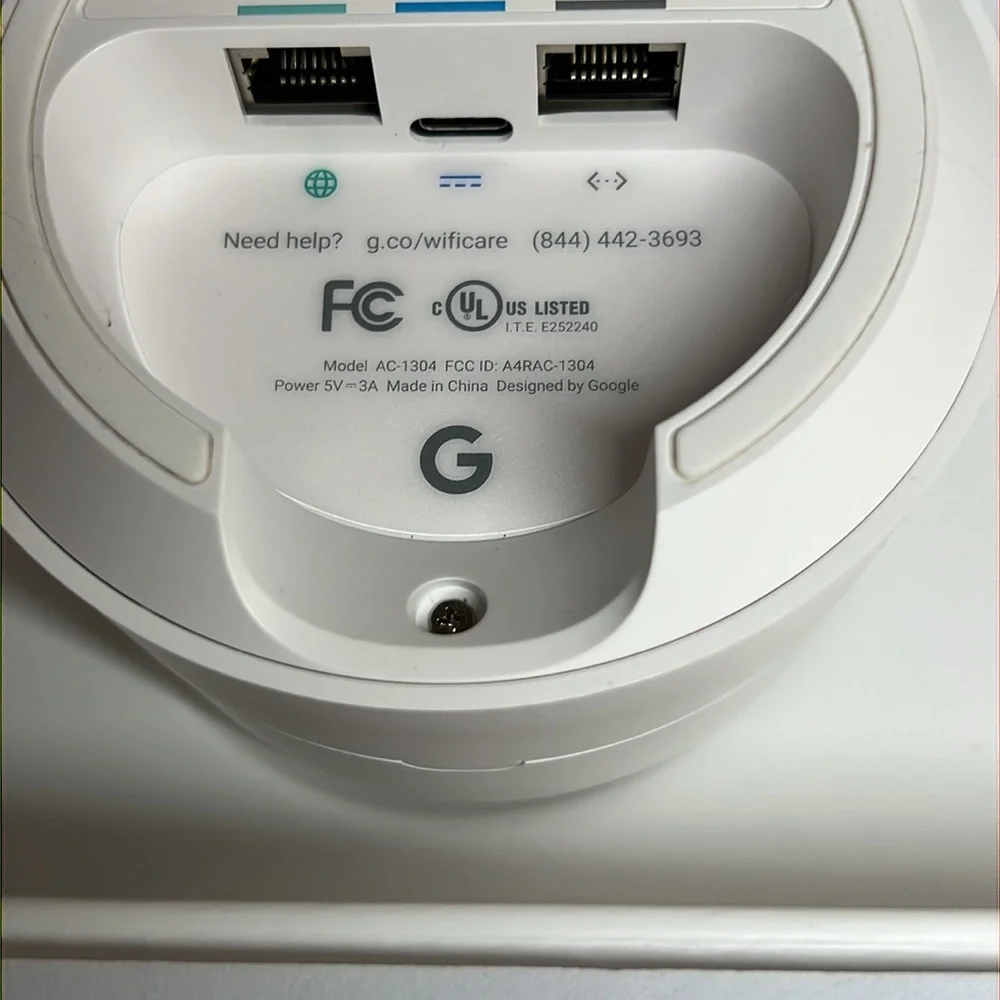 Google Nest Model AC-1304 Whole Home Wi-Fi Router set of 3 in White